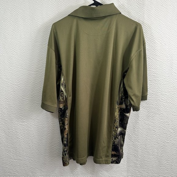 Fishouflage Men Size XL Redfish Allover Print Camo Polo Shirt - Picture 5 of 7